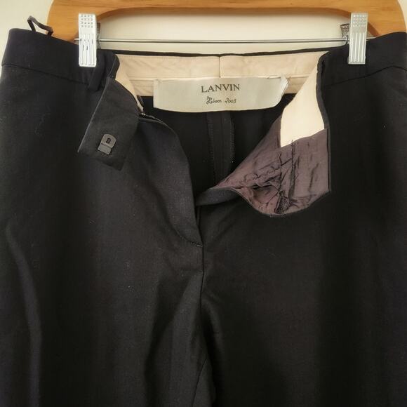 LANVIN PARIS Wool Mid-Rise Pants Size 42 - Picture 10 of 13